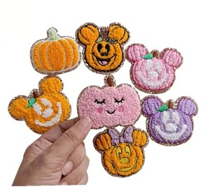 Parches de chenilla de Navidad de Acción de Gracias de hierro 3D personalizados Nueva Prensa de calor Merry Bright Cookie Hat parches bordados flor plástico - Product Image 5