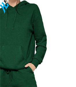 Chándal con logotipo personalizado para mujer, Tops cortos, sudadera y Jogging, conjunto de 2 piezas, chándales de lana gruesa para mujer - Product Image 3