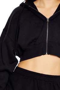 2024 Hot Sale Ladies Sportswear Winter <b>Sweatshirt</b> Hoodie Cotton Fleece Oversized Cropped <b>Zip</b> Hooded Embroidered Terry Women - Product Image 4