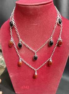 Compre hermoso collar con colgante de piedra de cristal Cadena de cuentas de piedras preciosas por Artesanías Rawat - Product Image 5