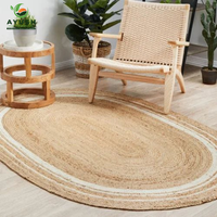 Tapis de couloir et carpettes extra longs faits à la main en coton écologique, ronds et ovales, avec logo personnalisé pour la maison, le bureau et l'usage commercial