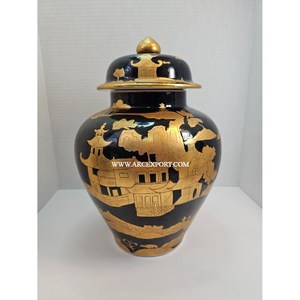 New Antique Design Metal Luxury Storage Ginger Jar With White Color Enamel <b>Sticker</b> Modern <b>Kitchen</b> Food Ginger Jar at Low Price - Product Image 3