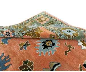 Handmade Ba Tư Chất Lượng Cao Thổ Nhĩ Kỳ Bông Thảm 6x9 Màu Hồng-Màu Xanh Lá Cây Tùy Chỉnh Kích Thước Bao Gồm 5x8 Runner Pet Thân Thiện Non-Slip Thấp - Product Image 5