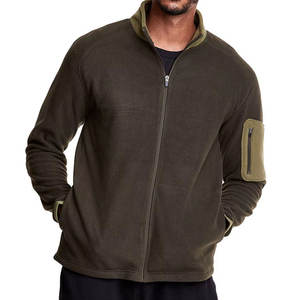 Veste en polaire tactique olive pour homme |   Couche intermédiaire thermique 330 GSM |   Vêtements de sport de haute qualité, conçus avec précision par OEM - Product Image 1