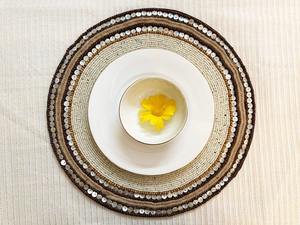 Salvamanteles Redondo de Yute con Cuentas, el Más Vendido, para Comedor y Hogar, para Bodas, Accesorios para Colocar Platos y Comida en la Mesa - Product Image 6