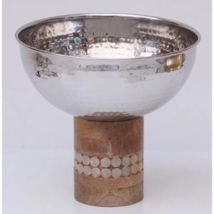 Bol décoratif contemporain élégant en métal et en bois Pièce maîtresse parfaite pour la salle à manger, la cuisine et la décoration intérieure - Product Image 6