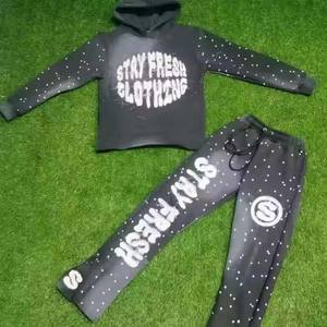 Recién llegado Sudaderas con capucha bordadas de angustia hechas de algodón Último estilo de alta calidad - Product Image 1