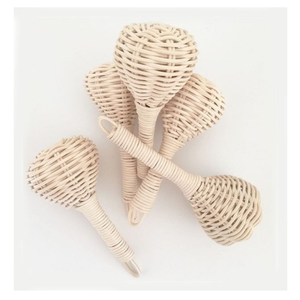 100% Rattan Ball Rustic Handmade Holiday Ornament, Rattan Ball Perfect for Tree, Rattan <b>Sock</b>, and <b>Cozy</b> Rattan Home Decor - Product Image 2