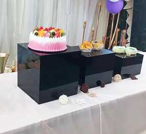 Dreamlike การตกแต่งงานปาร์ตี้ที่เสิร์ฟเค้กจัดเลี้ยงที่จัดแสดงโต๊ะขนาดเล็กโต๊ะอะคริลิคสีขาวแบบบุฟเฟต์ที่ตั้งแสดงของหวานอาหาร - Product Image 6