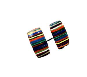 High Quality 2-Piece Natural <b>Rainbow</b> Calcsilica Cabochon Beautiful Rectangle Shape Loose Gemstone Beads Smooth Stone Jewelry - Product Image 1