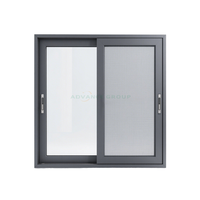 Ventana Corredera Doble Moderna, Horizontal, Ahorradora de Espacio, de Alto Rendimiento, de Aluminio y Vidrio Templado para Hotel