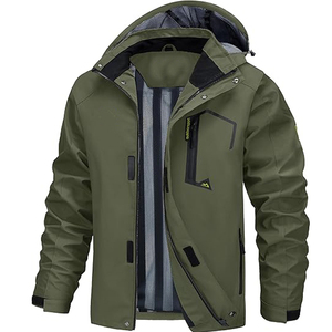 2025 nouveauté hommes femmes grande taille Softshell Bomber veste à capuche col montant hiver coupe-vent étanche pêche en plein air - Product Image 3