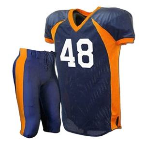 Uniforme de football américain pour adultes de haute qualité Style uni à quantité minimale de commande basse avec numéro Ensemble de vêtements de sport en stock - Product Image 1