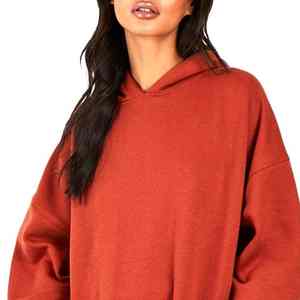 Blank 2025 Winter Women Oversized Hoodies 100% Cotton Breathable Customised Front Logo Printing <b>Drop</b> Shoulder OEM Service - Product Image 3