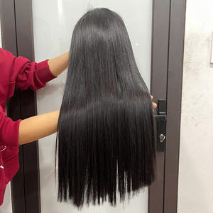 Perruque à fermeture HD 5x5 en cheveux humains vierges vietnamiens de qualité supérieure, lisses et soyeux, pour femmes noires - Product Image 3