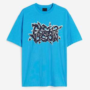 เสื้อยืดสำหรับผู้ชายเสื้อยืดผ้าฝ้าย100% พิมพ์ลายหน้าจอการถ่ายโอน DTF ปกติใส่เข้าฟอกสีด้วยความร้อน - Product Image 5