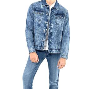 Nouveau style de veste en jean à manches longues avec col montant broderie tailles veste en jean pour hommes - Product Image 4