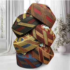 Chapeau Kufi Afghan Premium-Casquette occasionnelle islamique en polyester brodé traditionnel, vente en gros dans diverses variations - Product Image 5