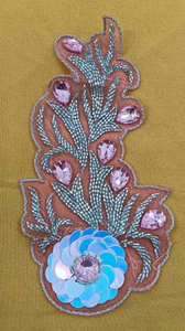 Patch de broderie aigle exclusif Perles et paillettes artisanales pour la mode haut de gamme - Product Image 5
