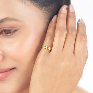 Anillo de Acero Inoxidable Chapado en Oro Rosa para Mujer, Joyería Elegante para Aniversario - Product Image 2