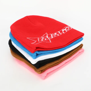 Gorro de invierno Jacquard acrílico Unisex personalizado OEM, jersey de alta calidad con protección, gorro de esquí deportivo tejido con calavera cálida para viajes - Product Image 5