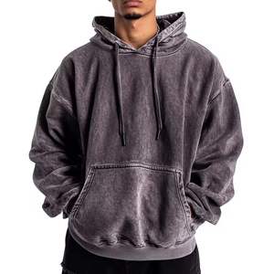 Sudadera con Capucha de Algodón Grueso de Alta Calidad 2025, Estilo Desgastado por el Sol, Talla Grande, Felpa Francesa, Logotipo Personalizado, Ropa Urbana para Invierno - Product Image 4