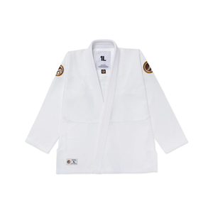 Kimono de Jiu-Jitsu blanc en coton 100% - Vente en gros OEM - Tissage perlé - Léger - Extensible - Professionnel - Uni - 2025 - Product Image 1