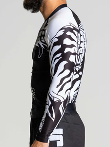 Vente en gros de rashguards de qualité supérieure 240GSM unisexes à manches longues BJJ 85% polyester 15% élasthanne respirant ROYAL KIMONO Adultes - Product Image 5