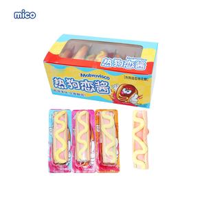 Vendita calda di Hot Dog a forma di Marshmallow misto sapore di frutta Fast Food salsa Marshmallow confezionato misto cibo divertente per <span class=keywords><strong>bambini</strong></span> snack - Product Image 1