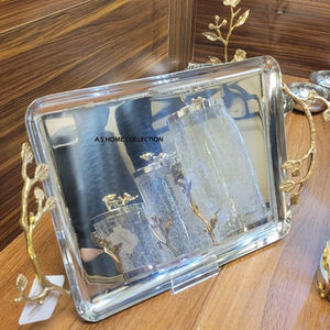 Plateau de Statue Humaine en Métal Doré Décoratif Élégant pour la Maison Hôtel Restaurant Design Moderne Plateau de Service en Métal - Product Image 5