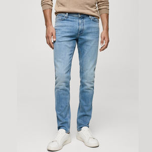 Nuevo Estilo, Mejor Proveedor para Uso Diario, Precio al por Mayor, Jeans Rectos y Ajustados Transpirables para Hombre, Cintura Media, Hechos a Medida - Product Image 1