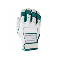 Gants de frappe en cuir blanc et vert Lamatex Sports, ambidextres, respirants, rembourrés, fermeture auto-agrippante, unisexe, pour adultes, entraînement