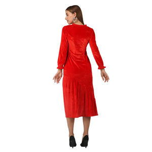 Vestido Midi Occidental de Alta Calidad al por Mayor con Corte Entallado, Tela Ligera y Cuello Barco, Perfecto para la Oficina, Brunch y Viajes - Product Image 5