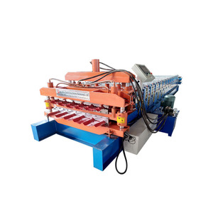 Kim loại thép hai lớp mái tấm tấm gạch cuộn tạo thành máy - Product Image 2