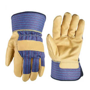 Guantes de Seguridad de Cuero Vacuno de Alta Calidad, Cuero Genuino, Cuero de Gamuza - Product Image 6