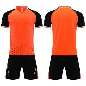 <b>Men</b> Training Suit Custom Design Heat-Transfer Printed 100% Polyester Anti-Bacterial Quick Dry V-neck Football <b>Shirt</b> Soccer - Product Image 1