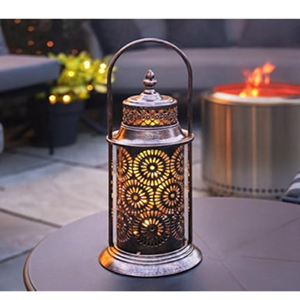 Lámpara marroquí única con diseños bohemios audaces, cristal de colores vibrantes y tallas de metal tradicionales ahora a granel al por mayor - Product Image 4