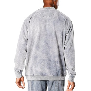 New Arrival Comfortable Fit Adult Size <b>Plain</b> <b>Men</b> Acid Wash <b>Sweatshirt</b> 100% Cotton Made <b>Men</b> Acid Wash <b>Sweatshirt</b> OEM Service 2026 - Product Image 4