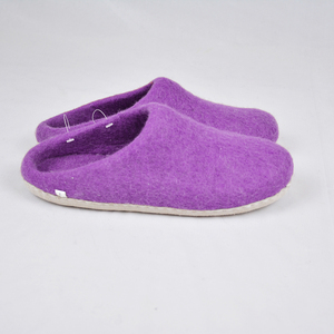 Scarpe in <span class=keywords><strong>feltro</strong></span> di lana viola di qualità Premium per uso interno fatto a mano leggero morbido per la primavera elegante scatola confezionata per alberghi - Product Image 2