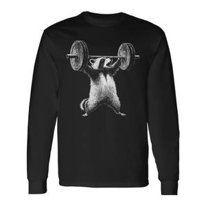Maglietta a Maniche Lunghe per Allenamento con Pesi Deadlift Raccoon Gym - Prodotto Promozionale - Product Image 1