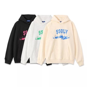 OEM Hombres Peso Pesado Full Zip Hoodie Basics Algodón Mezclado 3D Puff Imprimir Logotipo Personalizado Bordado Francés Terry Forrado Sudadera - Product Image 6