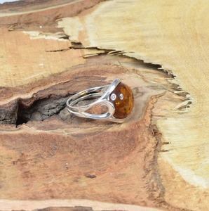 Anillo clásico de joyería para mujer, joyería de estilo bohemio de Plata de Ley 925, piedra preciosa ámbar, anillo hecho a mano, regalo para esposa - Product Image 3