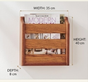 Wood Wall Mounted Storage <b>Rack</b> Minimalist Design Durable Back <b>Plate</b> Thickness 1.5cm - Product Image 4
