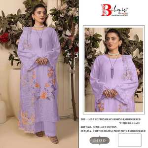 Pakistanaise Lawn Salwar Kameez Collection pour les femmes-Tenue de fête formelle Toutes les saisons Vente en gros Disponible - Product Image 5