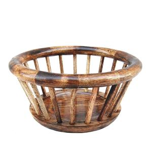 Juego de 2 cestas de ratán de forma redondeada, hecha a mano decorativa cesta de frutas, decoración de cocina para el hogar, cesta de alimentos y frutas - Product Image 4