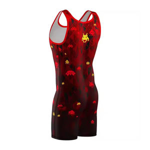 ชุดซิงเกิลเล็ตสำหรับมวยปล้ำแบบยืดได้ ปรับแต่งได้ กระชับผิว พร้อมตะเข็บเสริมด้านหน้า สำหรับการแข่งขัน MMA และ BJJ - Product Image 5