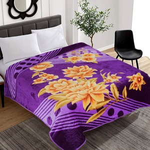 Couverture en raschel de vison 100% polyester personnalisée, motif floral LA FLORA, style européen, automne/hiver, prix d'usine, vente en gros - Product Image 5