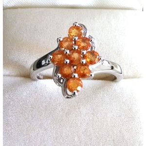 Shah Gems Women's Natural Amethyst Cluster <b>Ring</b> in 925 Sterling <b>Silver</b> <b>Adjustable</b> 18K Plating for Gift Inlaid <b>Ring</b> Accessories - Product Image 2