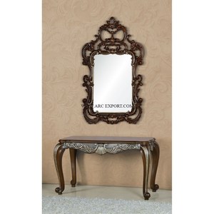 Espejo de Pared de Madera con Acabado Color Marrón, Nuevo Espejo de Vanidad de Diseño para Decoración del Hogar, Espejo de Arte de Pared de Metal Hecho a Mano - Product Image 3