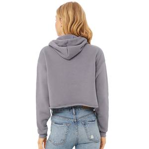 Sudadera con Capucha Corta Personalizada con Logotipo para Mujer, Sudadera Lisa, Informal, de Manga Larga - Product Image 2